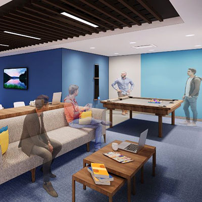 Blinn's newest residence hall will feature larger rooms, group study pods, and even a community kitchen