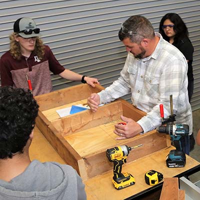 Hempstead High School students gain valuable carpentry skills at Blinn's Hodde Center
